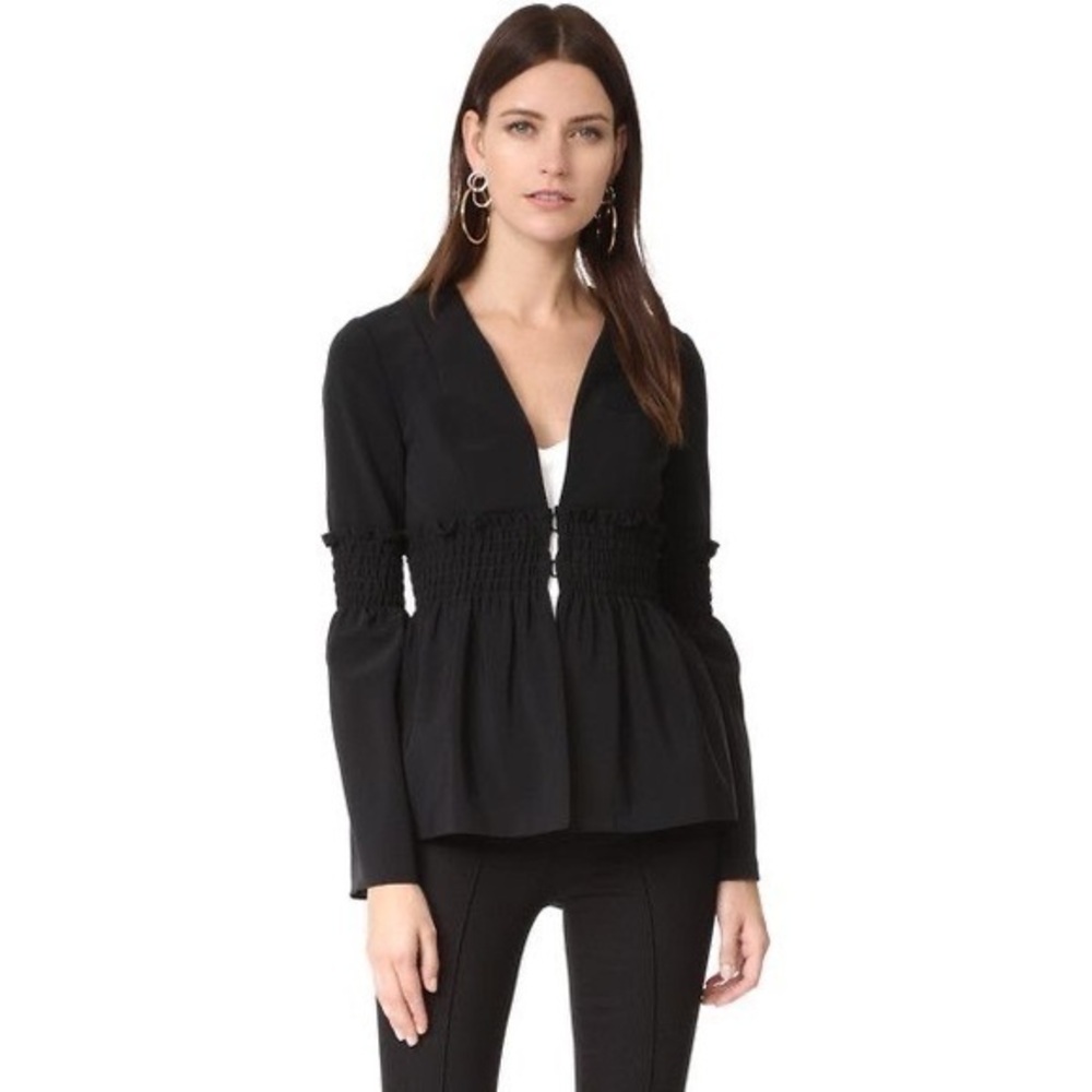 Yigal Azrouel Smocking Detailed Blazer ✨